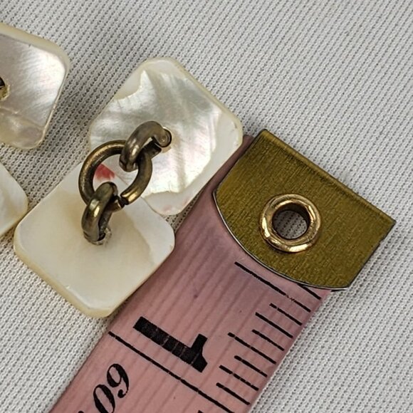 Vintage Abalone Schell Cuff Links - Picture 6 of 6
